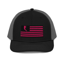Load image into Gallery viewer, Flag Embroidered Neon Pink (Snapback)