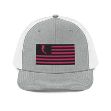 Load image into Gallery viewer, Flag Embroidered Neon Pink (Snapback)