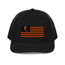 Load image into Gallery viewer, Flag Embroidered Neon Orange (Snapback)