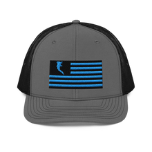 Load image into Gallery viewer, Flag Embroidered Car. Blue (Snapback)