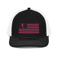 Load image into Gallery viewer, Flag Embroidered Neon Pink (Snapback)