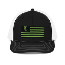 Load image into Gallery viewer, Flag Embroidered Neon Green (Snapback)