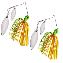 Load image into Gallery viewer, Reaction Tackle Tungsten Spinnerbait Jigs – 2-Pack, Double Willow Blade - New