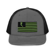 Load image into Gallery viewer, Flag Embroidered Neon Green (Snapback)