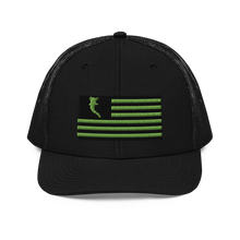 Load image into Gallery viewer, Flag Embroidered Neon Green (Snapback)