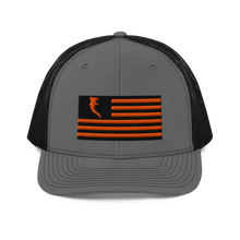 Load image into Gallery viewer, Flag Embroidered Neon Orange (Snapback)