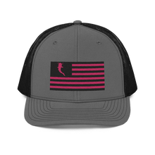 Load image into Gallery viewer, Flag Embroidered Neon Pink (Snapback)