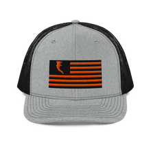Load image into Gallery viewer, Flag Embroidered Neon Orange (Snapback)