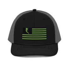 Load image into Gallery viewer, Flag Embroidered Neon Green (Snapback)