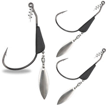 Load image into Gallery viewer, Reaction Tackle Bladed/Tungsten Weighted Swimbait Hooks- 3-Pack