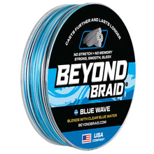 Load image into Gallery viewer, Beyond Braid Blue Wave 300-2000 Yard Spools