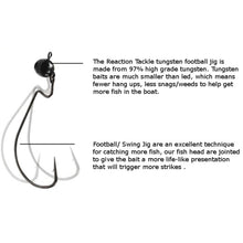 Load image into Gallery viewer, Reaction Tackle Tungsten Football/Swing Jig Heads- 3-Pack