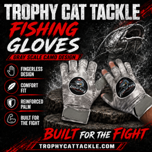 Load image into Gallery viewer, Trophy Cat Tackle Fingerless Design Fishing Gloves