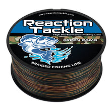 Load image into Gallery viewer, Reaction Tackle Braided Fishing Line - Green Camo