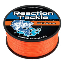 Load image into Gallery viewer, Reaction Tackle Braided Fishing Line - Hi-Vis Orange