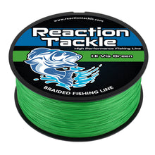 Load image into Gallery viewer, Reaction Tackle Braided Fishing Line - Hi-Vis Green