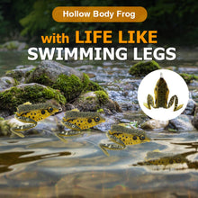 Load image into Gallery viewer, Reaction Tackle 2.25" Hollow Body Frogs with Swimming Legs (2-Pack)