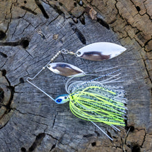 Load image into Gallery viewer, Reaction Tackle Tungsten Spinnerbait Jigs – 2-Pack, Double Willow Blade - New