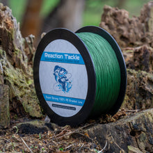 Load image into Gallery viewer, Reaction Tackle Braided Fishing Line - NO FADE Low-Vis Green