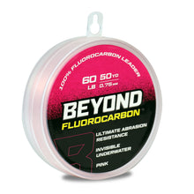 Load image into Gallery viewer, Beyond Braid Beyond Fluorocarbon Leader Material 50YD - Pink Or Clear