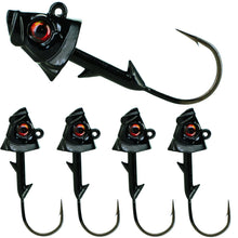 Load image into Gallery viewer, Reaction Tackle Lead Fish Head Jigs - 5-PACK - New