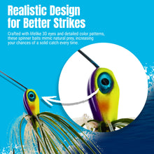 Load image into Gallery viewer, Reaction Tackle Lead Spinnerbait Jigs – 3-Pack, Double Willow Blade - New