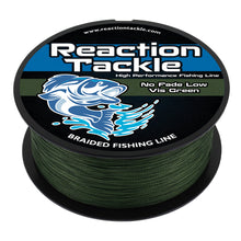 Load image into Gallery viewer, Reaction Tackle Braided Fishing Line - NO FADE Low-Vis Green