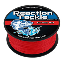 Load image into Gallery viewer, Reaction Tackle Braided Fishing Line - NO FADE Red