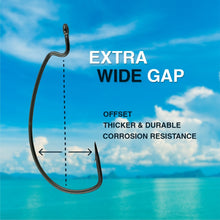 Load image into Gallery viewer, Reaction Tackle Offset EWG Worm Hooks (25-Pack)