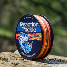 Load image into Gallery viewer, Reaction Tackle Braided Fishing Line - Fire Camo - NEW