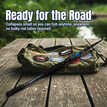 Load image into Gallery viewer, Reaction Tackle Telescopic Spinning Rod – Carbon Travel Fishing Rod – Collapsible Rod for Freshwater and Saltwater - NEW