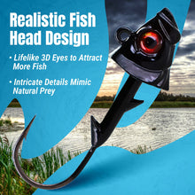 Load image into Gallery viewer, Reaction Tackle 97% Pure Tungsten Swimbait Jig with Realistic Fish Head- 5-PACK - New