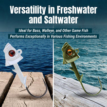 Load image into Gallery viewer, Reaction Tackle 97% Pure Tungsten Swimbait Jig with Realistic Fish Head- 5-PACK - New