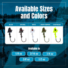 Load image into Gallery viewer, Reaction Tackle 97% Pure Tungsten Swimbait Jig with Realistic Fish Head- 5-PACK - New