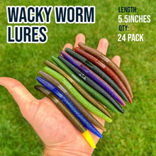Load image into Gallery viewer, Reaction Tackle Soft Plastic Wacky Worms 5.5in - 24 Pack