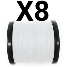 Load image into Gallery viewer, Reaction Tackle X8 Braided Fishing Line - NO FADE White 8 Strand - NEW