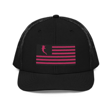 Load image into Gallery viewer, Flag Embroidered Neon Pink (Snapback)