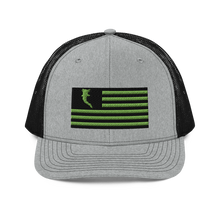 Load image into Gallery viewer, Flag Embroidered Neon Green (Snapback)