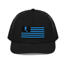 Load image into Gallery viewer, Flag Embroidered Car. Blue (Snapback)
