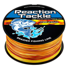 Load image into Gallery viewer, Reaction Tackle Braided Fishing Line - Fire Camo - NEW