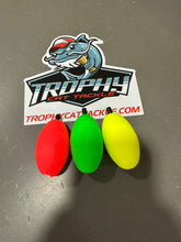 Load image into Gallery viewer, 2.5" Unslotted Oval Catfish Floats – 10 Pack | Trophy Cat Tackle