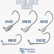 Load image into Gallery viewer, Reaction Tackle Lead Tube Jig Heads-10-Pack