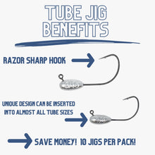 Load image into Gallery viewer, Reaction Tackle Lead Tube Jig Heads-10-Pack