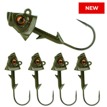 Load image into Gallery viewer, Reaction Tackle Lead Fish Head Jigs - 5-PACK - New