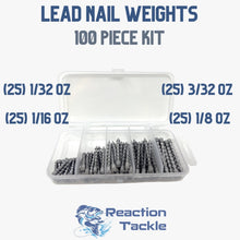 Load image into Gallery viewer, Reaction Tackle Lead Nail Weights/Insert Sinkers