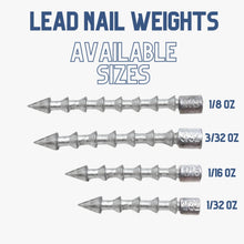 Load image into Gallery viewer, Reaction Tackle Lead Nail Weights/Insert Sinkers