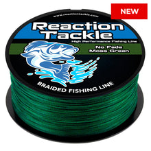 Load image into Gallery viewer, Reaction Tackle Braided Fishing Line - NO FADE Moss Green - NEW