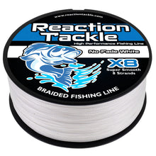 Load image into Gallery viewer, Reaction Tackle X8 Braided Fishing Line - NO FADE White 8 Strand - NEW