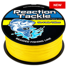 Load image into Gallery viewer, Reaction Tackle Braided Fishing Line - NO FADE Yellow - NEW