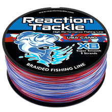 Load image into Gallery viewer, Reaction Tackle X8 Braided Fishing Line - USA Camo 8 Strand - NEW